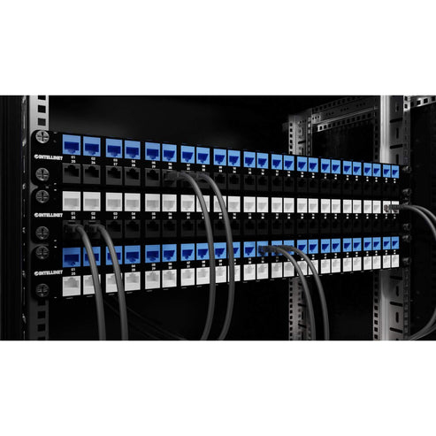 Intellinet 48-Port Patchpanel geschirmt und unbestückt 1 HE - Zubehör Stromversorgung - 0,48 m, Ansicht 3