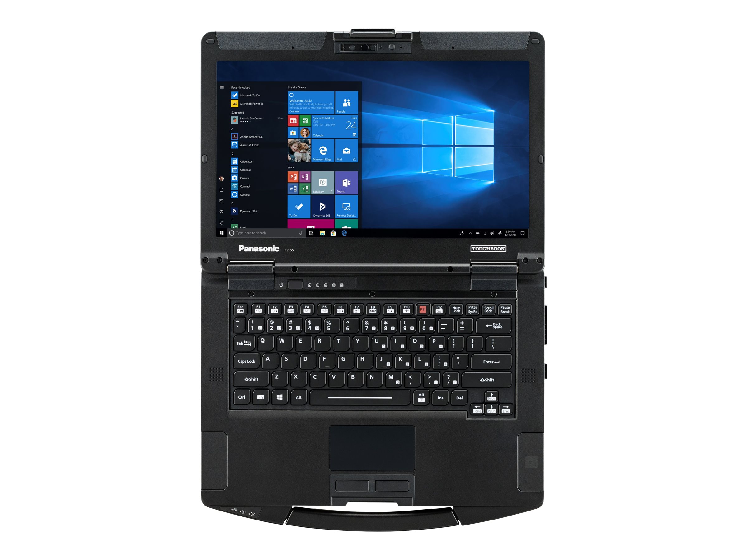 Panasonic Toughbook 55 - Robust - 180°-Scharnierdesign - Intel Core i5 1145G7 / 2.6 GHz - vPro - Win 10 Pro 64-Bit - Intel Iris Xe Grafik - 8 GB RAM - 256 GB SSD TCG Opal Encryption - 35.6 cm (14")