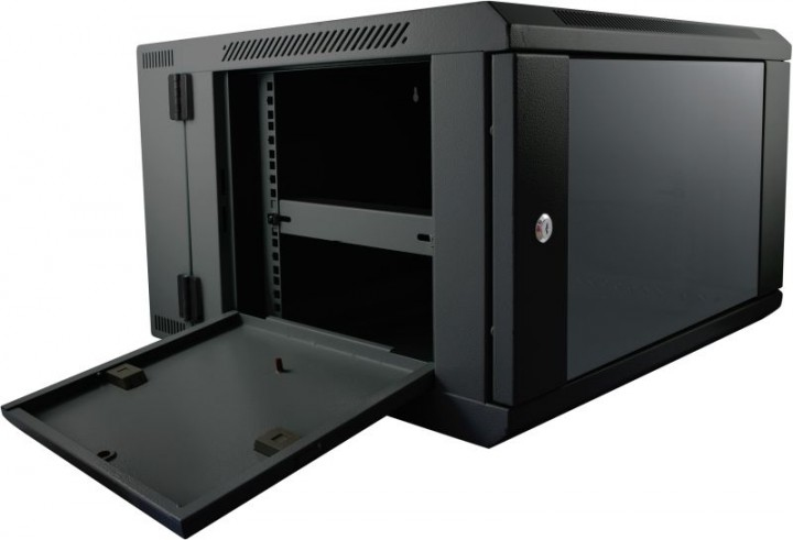 ALLNET SMB Series - Schrank Netzwerkschrank - geeignet für Wandmontage - Schwarz, RAL 9005 - 18U - 48.3 cm (19), Ansicht 3