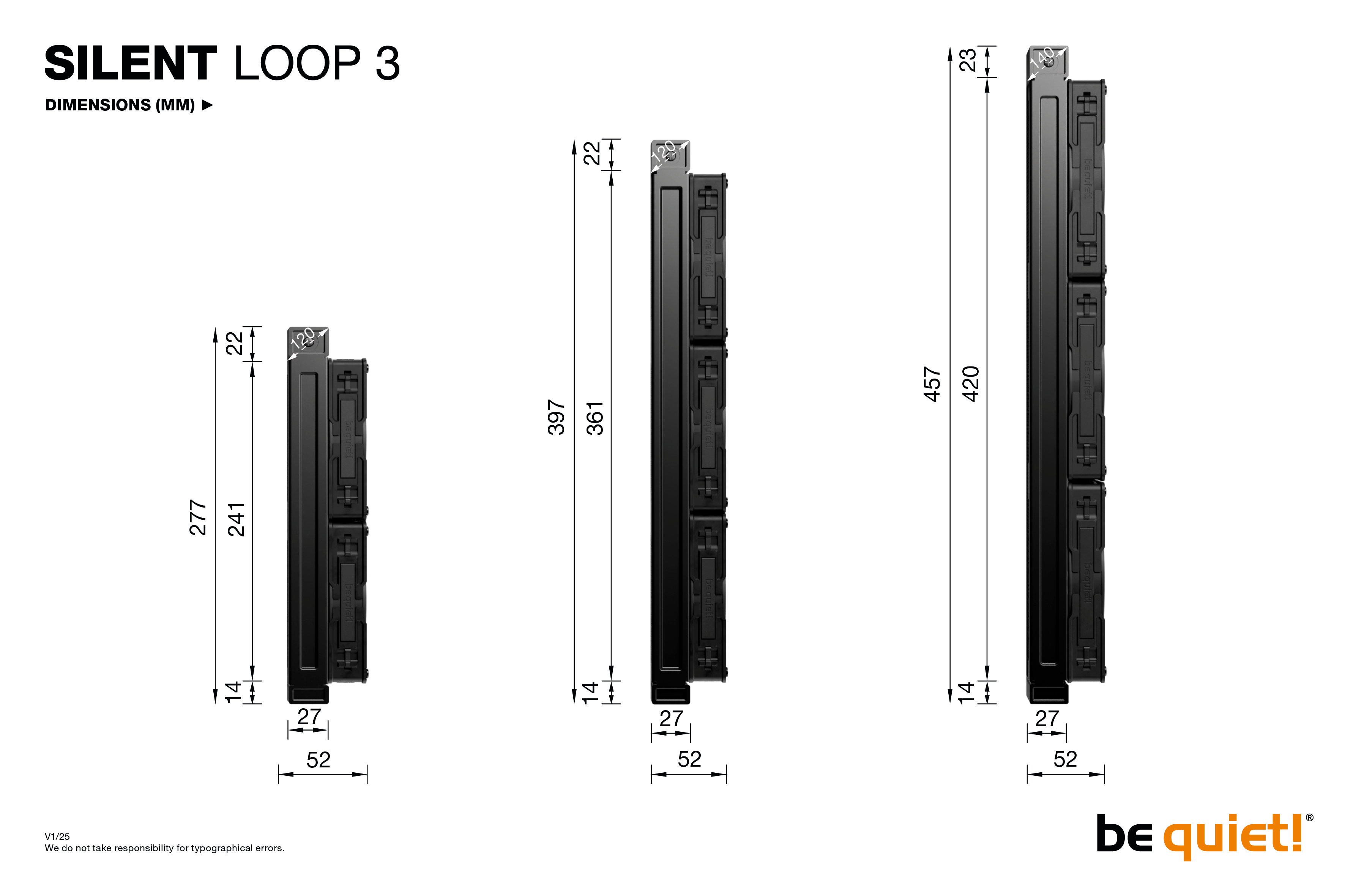 Be Quiet! Silent LOOP 3 AIO Wasserkühlung 420 mm für Intel/AMD - AMD Sockel AM4 (Ryzen), Ansicht 2