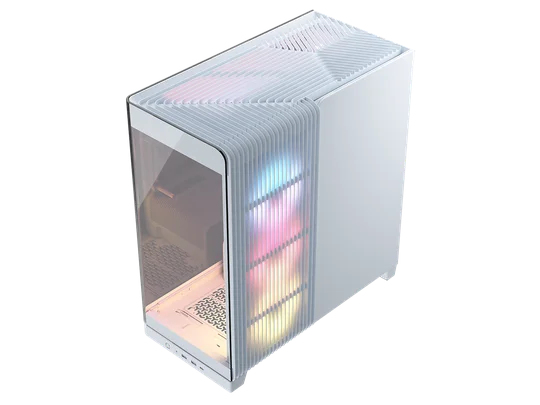 Corsair iCUE LINK FRAME 4500X LX-R RGB - Mid tower - E-ATX - Seitenteil mit Fenster (gehärtetes Glas) - Weiß, Ansicht 2