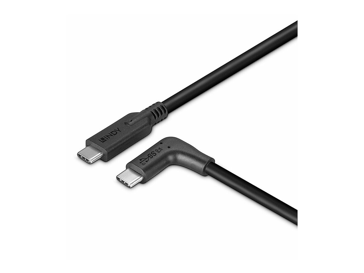 Lindy 1m USB 3.2 Typ C Kabel 90° gewinkelt - Kabel - Digital/Daten, Ansicht 3