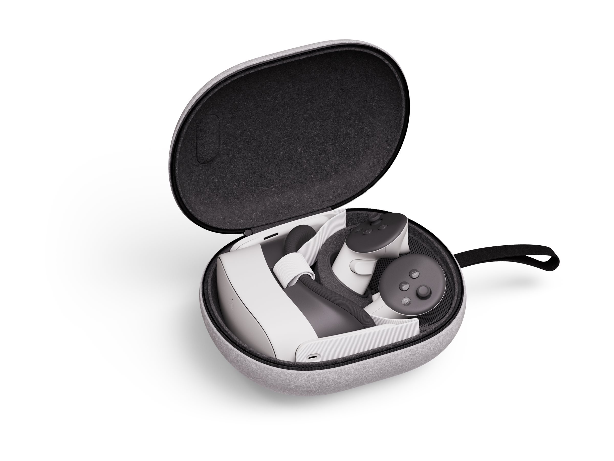 META Compact - Hartschalentasche für Virtual Reality Headset - recyceltes Filz, Thermoplastisches Polyurethan (TPU), Ansicht 2