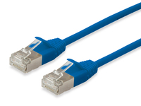 Equip Patchkabel Cat6A Slim F/FTP 2xRJ45 blau LSZH Polybeutel - Netzwerk - CAT 6a