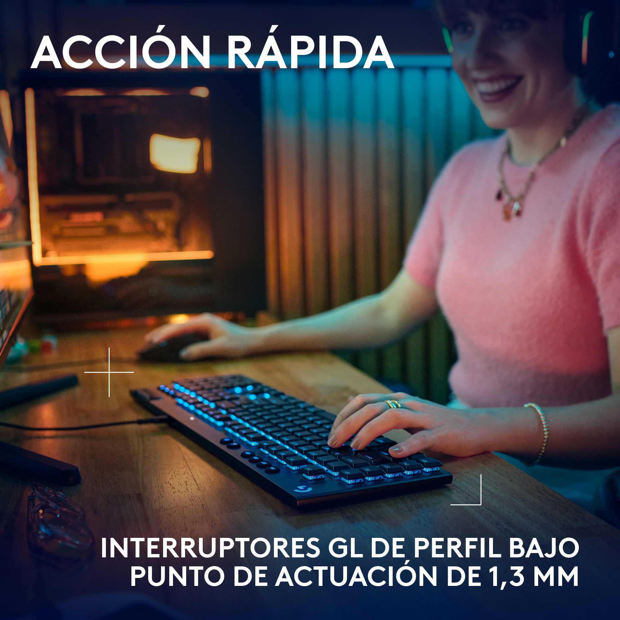 Logitech G G915 X - Tastatur - Hintergrundbeleuchtung - TL: Spanisch, QWERTY, Ansicht 4