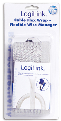 LogiLink Cable FlexWrap - Flexible Kabelleitung - Grau, Ansicht 3