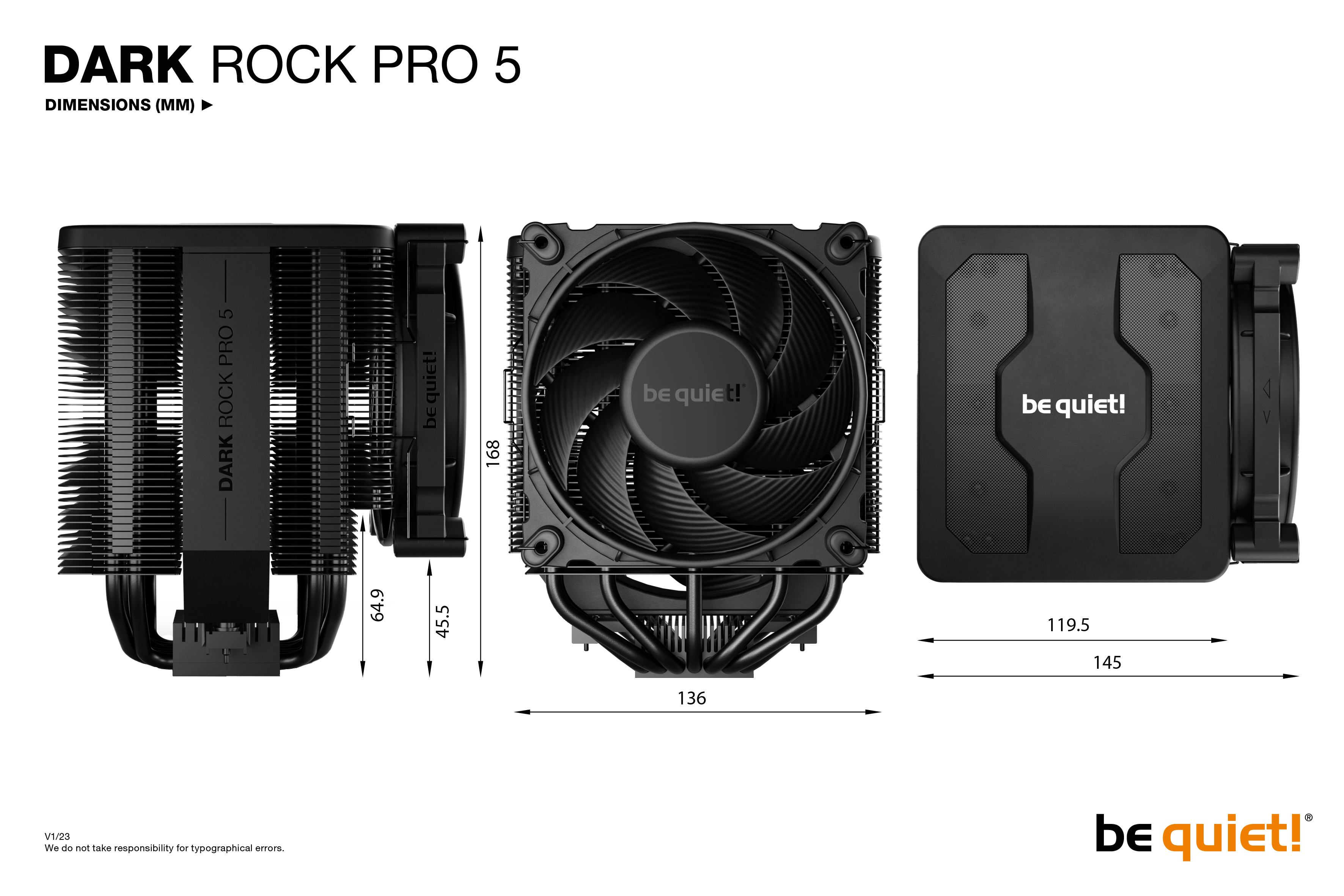 Be Quiet! Dark Rock Pro 5 CPU Kühler für Intel und AMD Prozessoren - CPU-Kühler - AMD Sockel AM4 (Ryzen), Ansicht 2