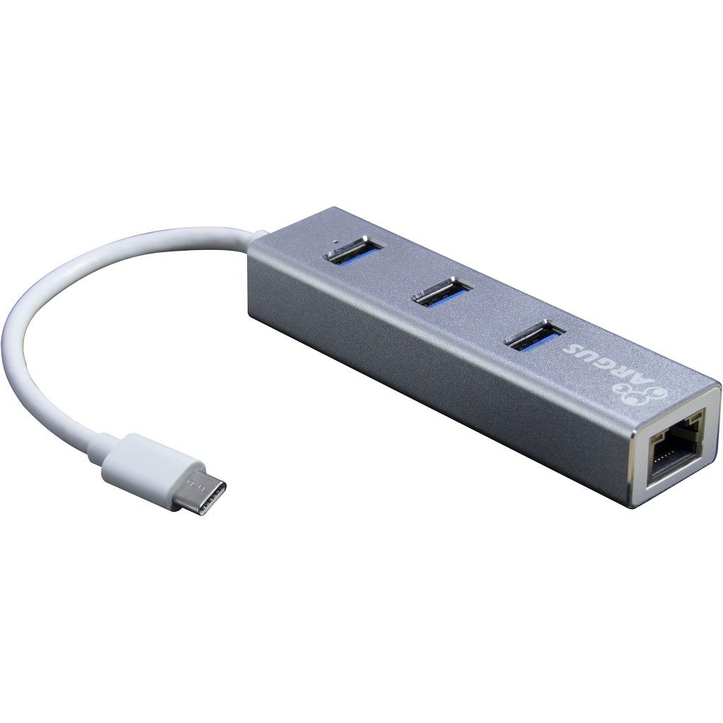 Inter-Tech Argus IT-410-S - Hub - 3 x SuperSpeed USB 3.0 + 1 x 10/100/1000, Ansicht 2