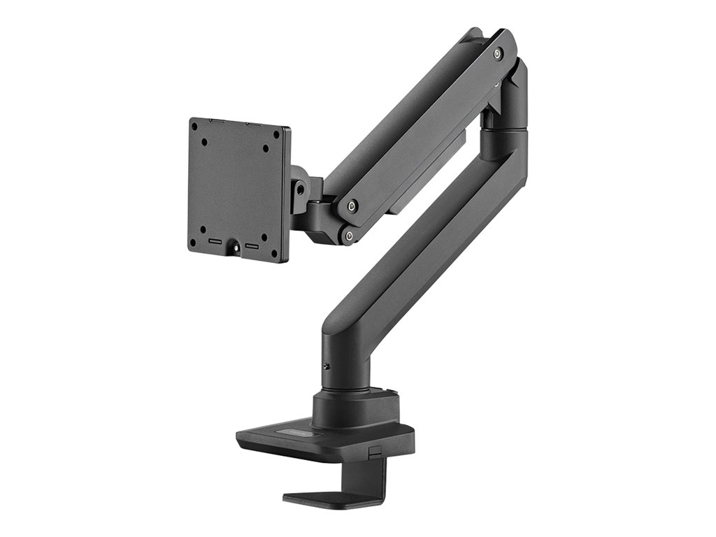 LogiLink Befestigungskit (Tischmontage) - einstellbarer Arm - für LCD-Display / Curved LCD-Display - Gasdruckfeder - Aluminium, Kunststoff, Stahl - Schwarz - Bildschirmgröße: 43.18-124.5 cm (17"-49")