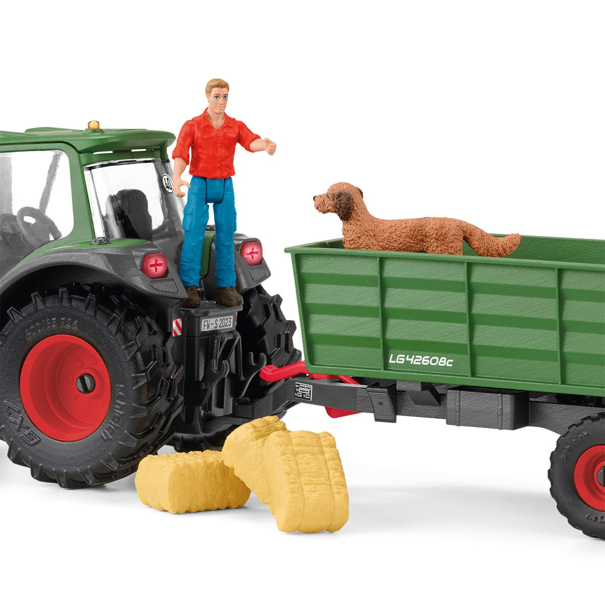 Schleich FARM WORLD Traktor mit Anhänger - Traktor - 3 Jahr(e) - Schwarz - Grün - Rot - Gelb, Ansicht 4