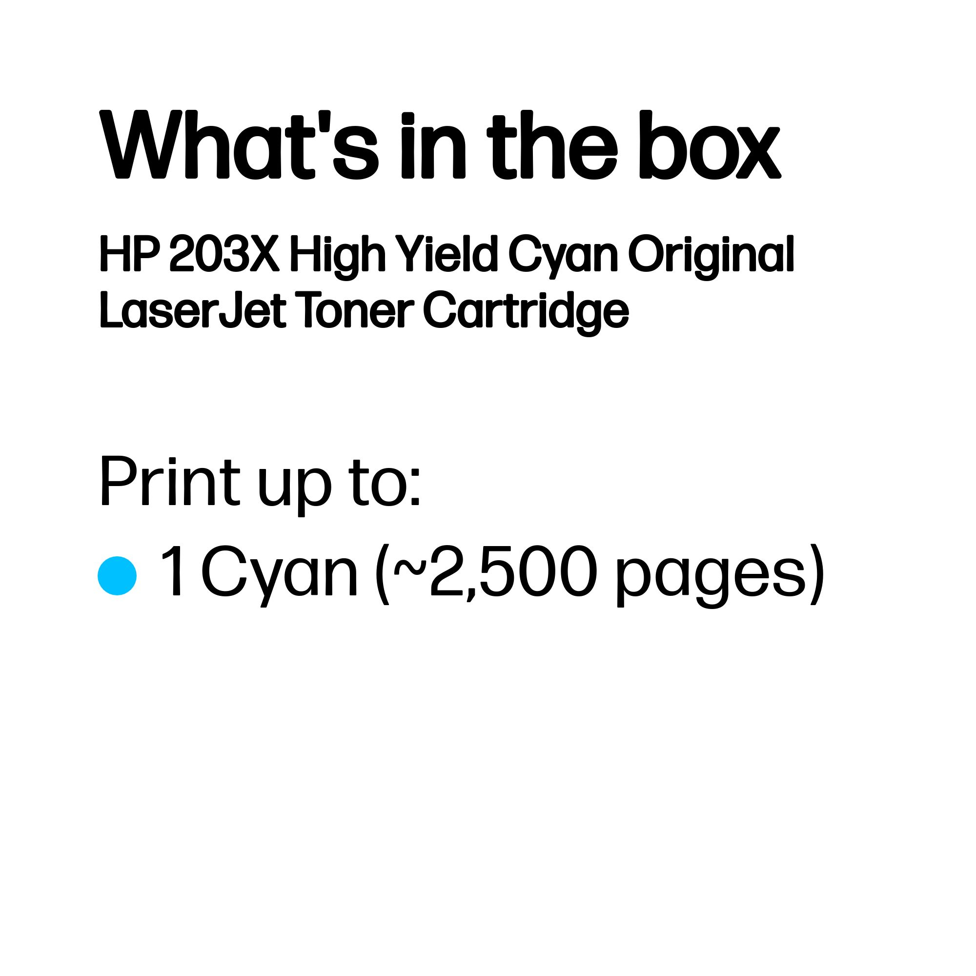 HP 203X - Hohe Ergiebigkeit - Cyan - Original - LaserJet - Tonerpatrone (CF541X), Ansicht 4
