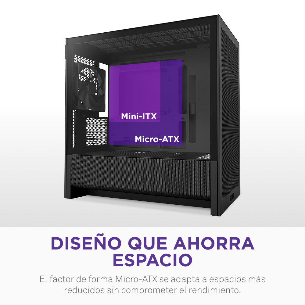 NZXT H3 Flow 2025 schwarz| PC-Gehäuse - Midi/Minitower - ATX, Ansicht 3