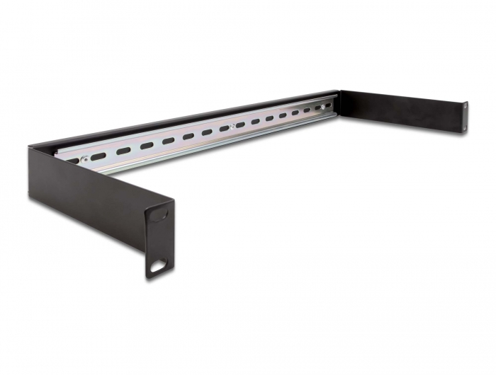 Delock DIN Schienenpanel - Rack montierbar - Schwarz - 1U - 48.3 cm (19), Ansicht 2
