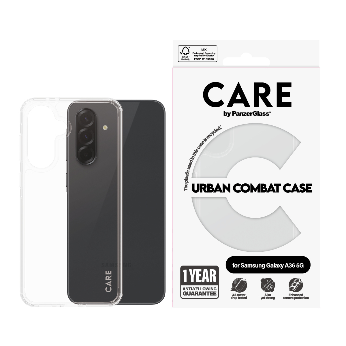 PanzerGlass CARE Flagship Case Clear w. Frame Galaxy A36, Ansicht 2