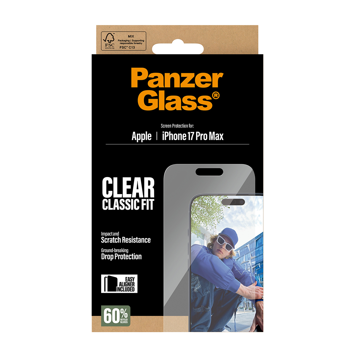 PanzerGlass Bildschirmschutz für Handy - classic fit with EasyAligner, Ansicht 4