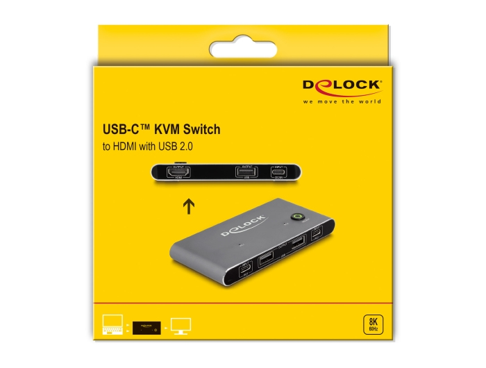 Delock 11486 - 2-Port KVM Switch HDMI - KVM-Umschalter - 2-Port, Ansicht 3