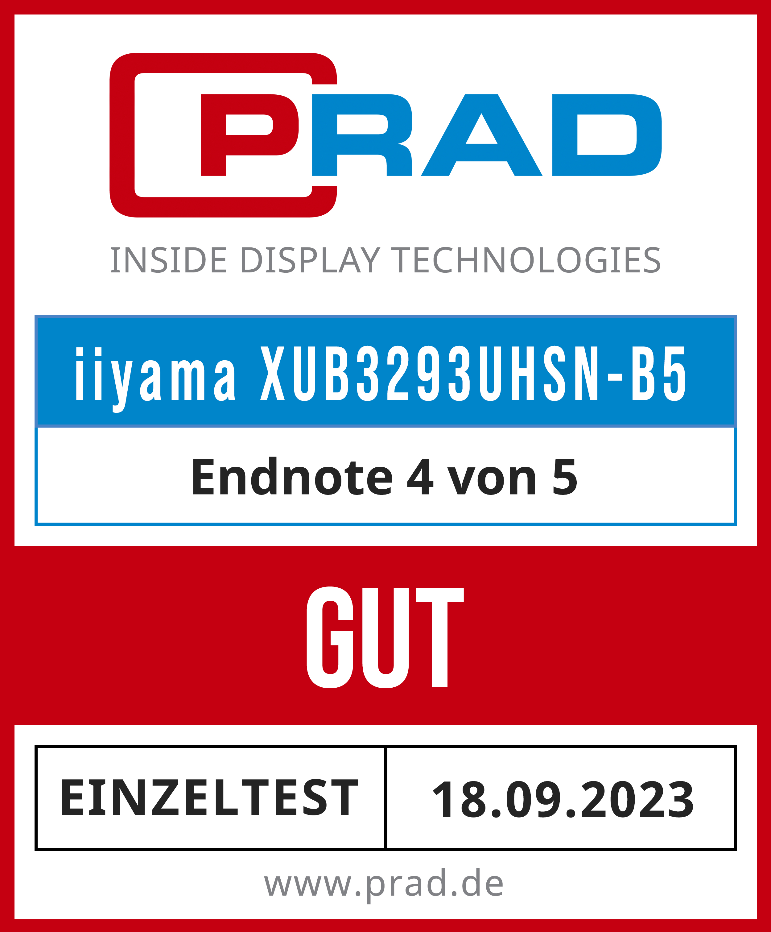 Iiyama 32W LCD Business 4K UHD IPS USB-C Dock - Flachbildschirm (TFT/LCD) - 32, Ansicht 2