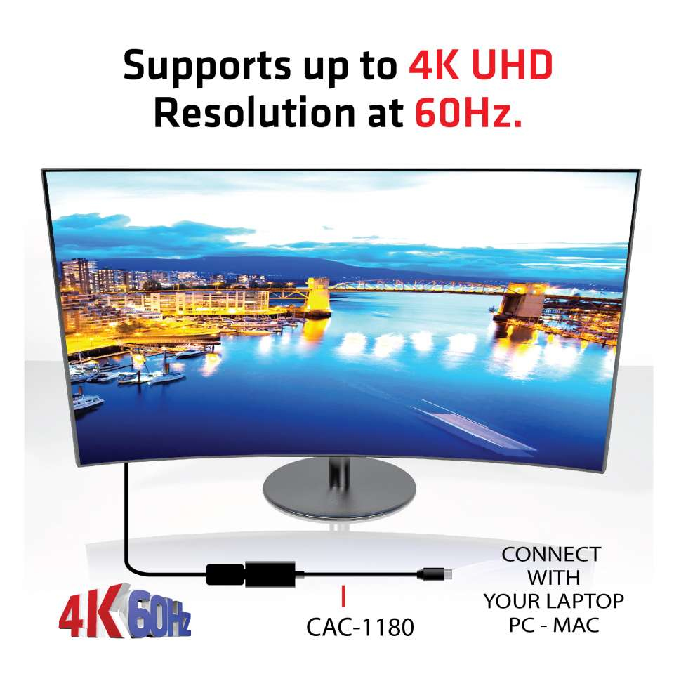 Club 3D Video- / Audio-Adapter - Mini DisplayPort (M) - bis HDMI (W) - 16.86 cm - 4K Unterstützung, Ansicht 4