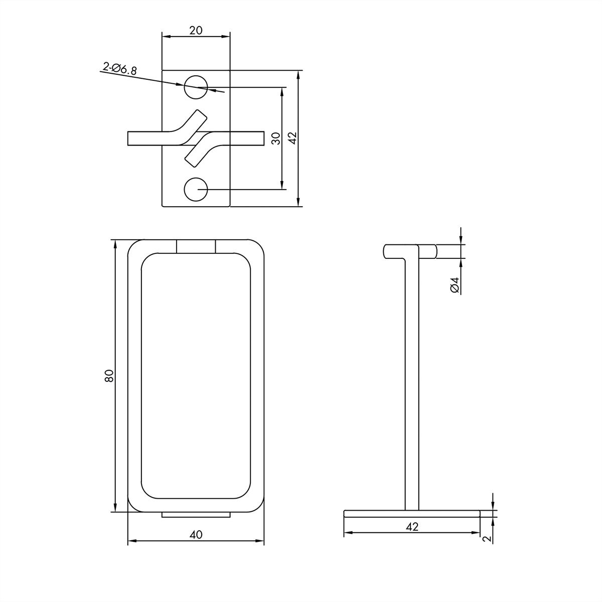 ROLINE Metallkabeloese vertikal 40x80mm, Ansicht 2
