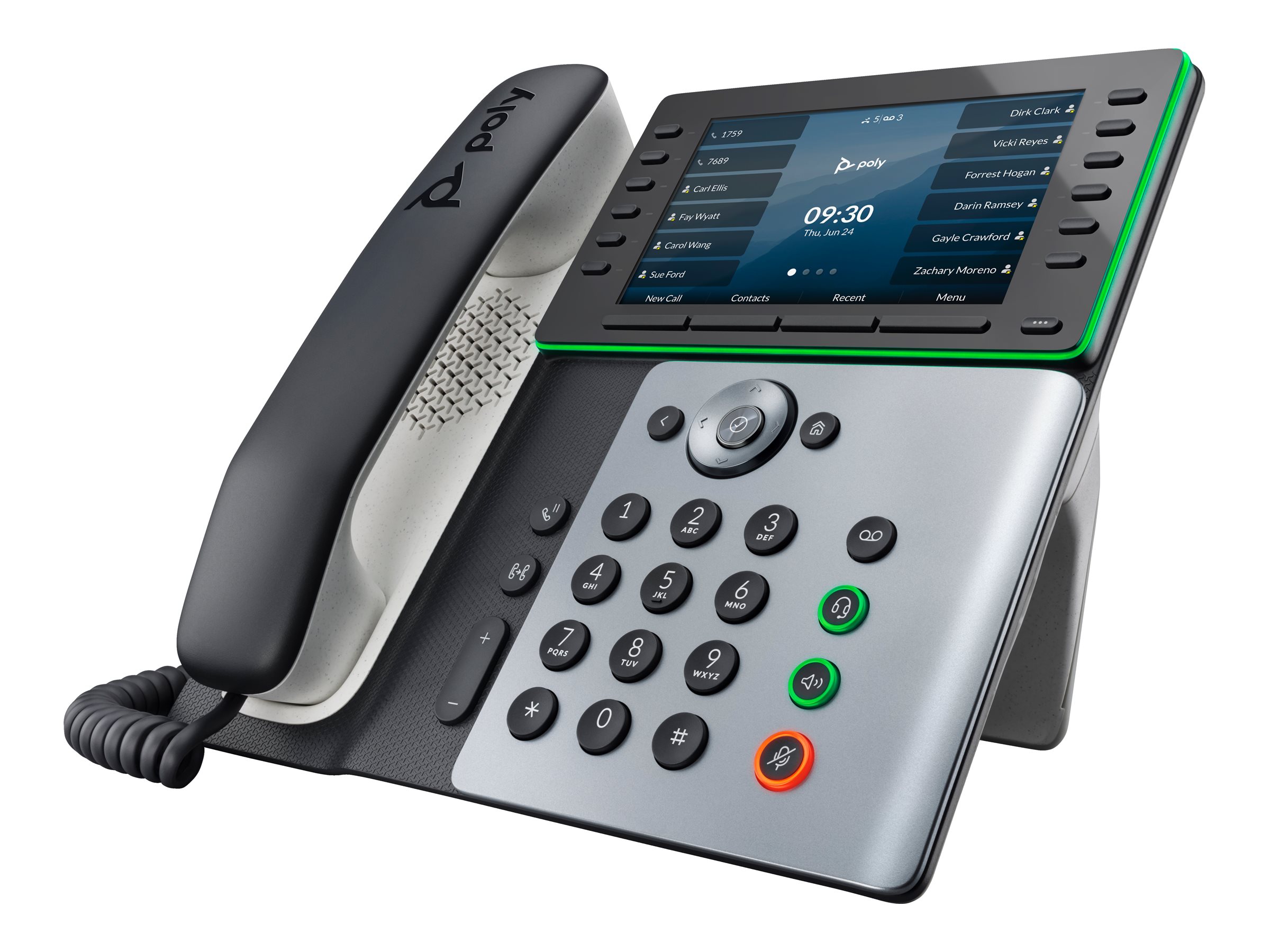 HP Poly Edge E550 - VoIP-Telefon mit Rufnummernanzeige/Anklopffunktion, Ansicht 5