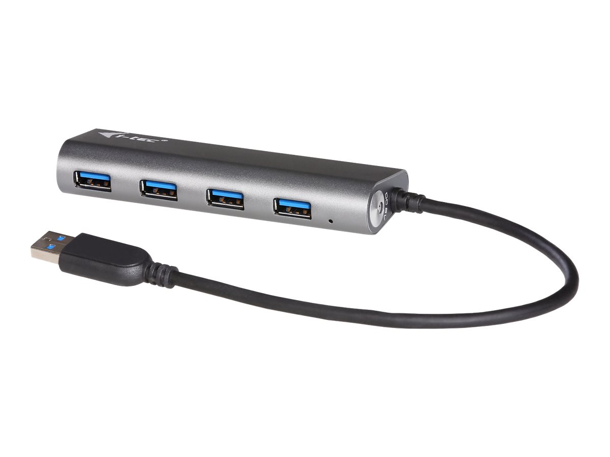 iTec USB 3.0 Metal Charging HUB 4 Port port mit externem Netzadapter  4x USB Ladeport. Fuer Tablets Notebooks Ultrabooks PC