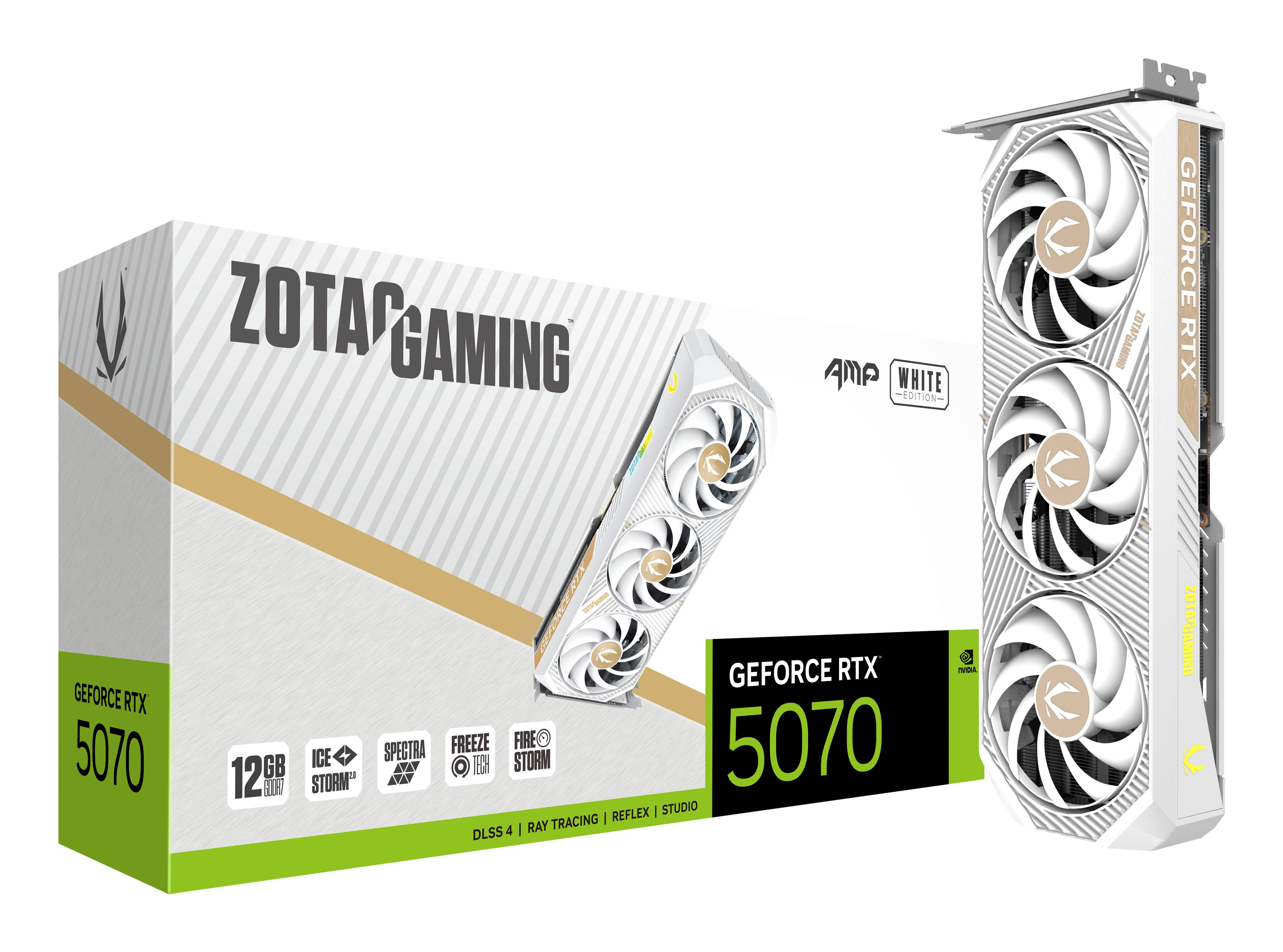 ZOTAC GAMING GeForce RTX 5070 WHITE ED 12GB GDDR7, Ansicht 3