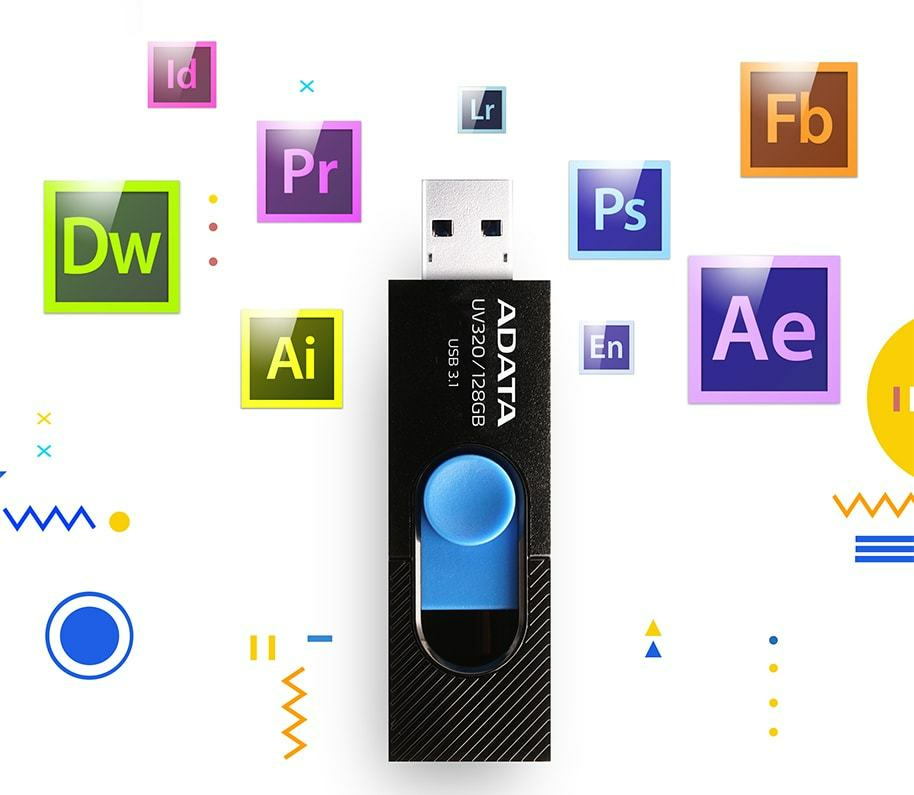 ADATA UV320 - USB-Flash-Laufwerk - 128 GB - USB 3.1, Ansicht 4