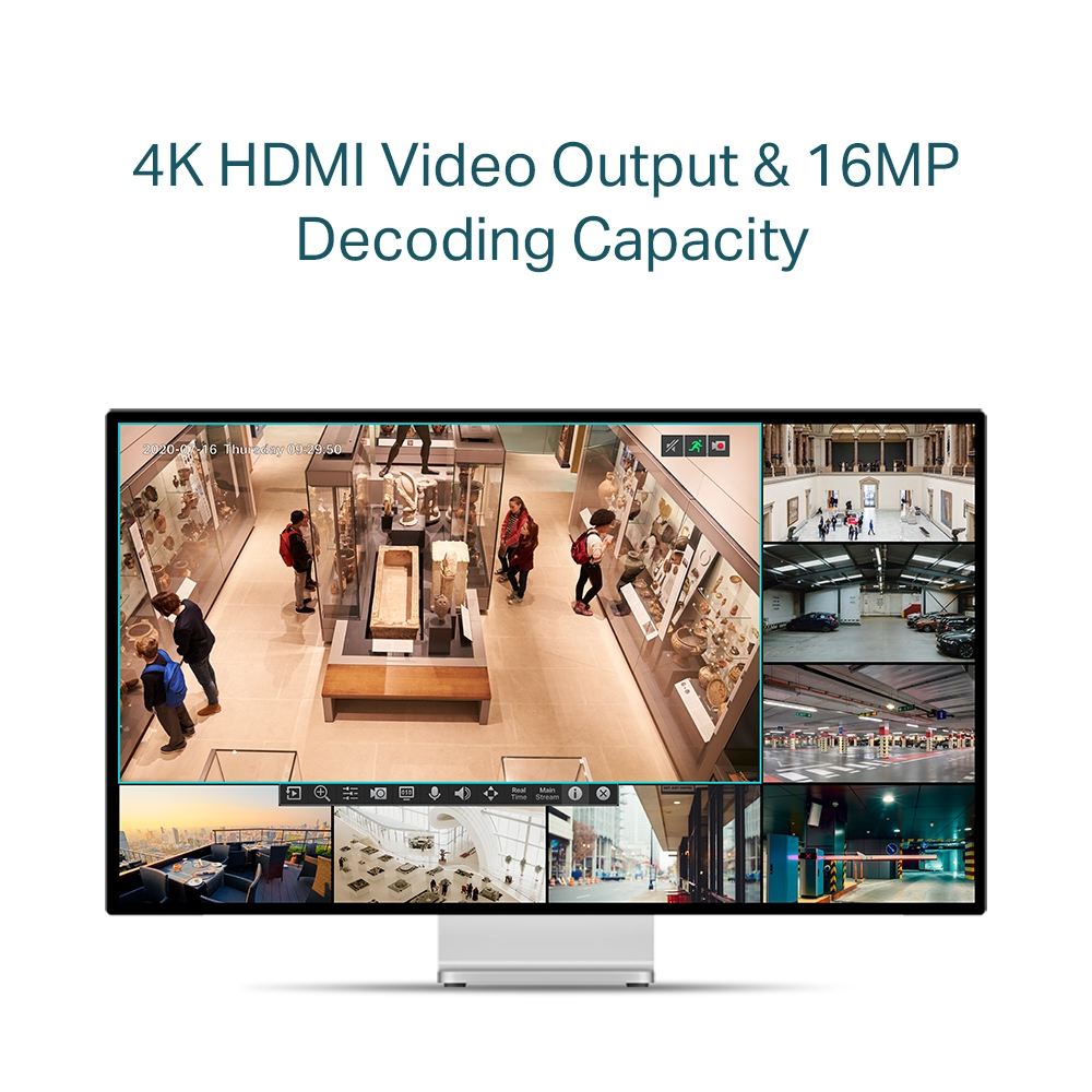 TP-LINK VIGI NVR1104H-4P V1 - NVR - 4 Kanäle - netzwerkfähig, Ansicht 2