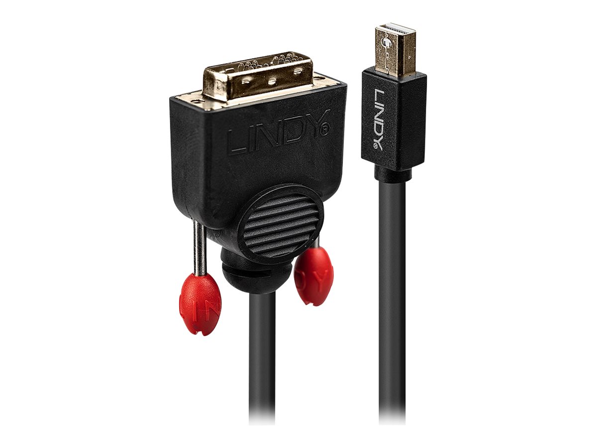 Lindy - DisplayPort-Kabel - Mini DisplayPort (M) zu DVI-D (M) - 2 m - Daumenschrauben - Schwarz