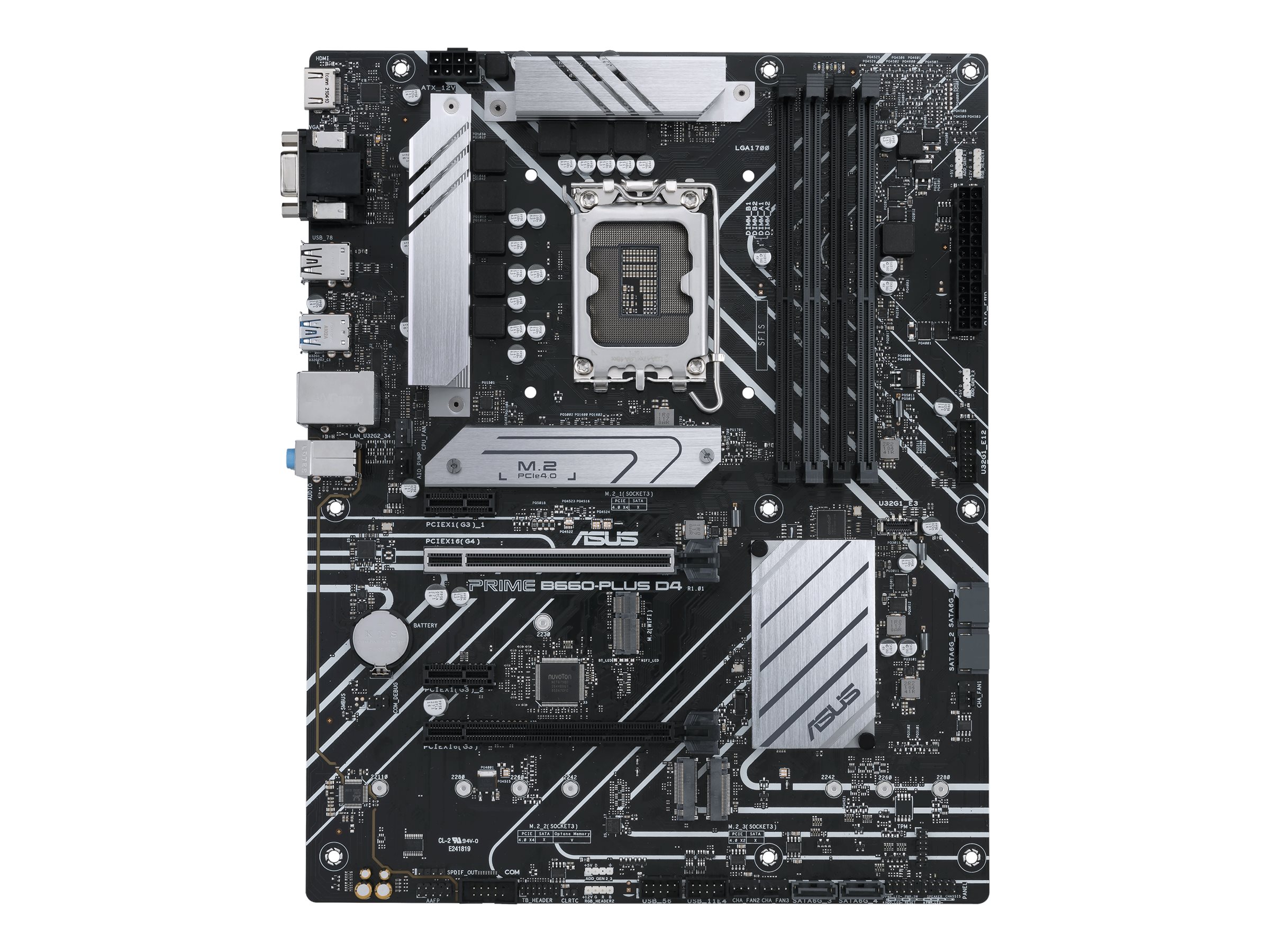 ASUS PRIME B660-PLUS D4 - Motherboard - ATX - LGA1700-Sockel - B660 Chipsatz - USB 3.2 Gen 1, USB 3.2 Gen 2, USB-C 3.2 G