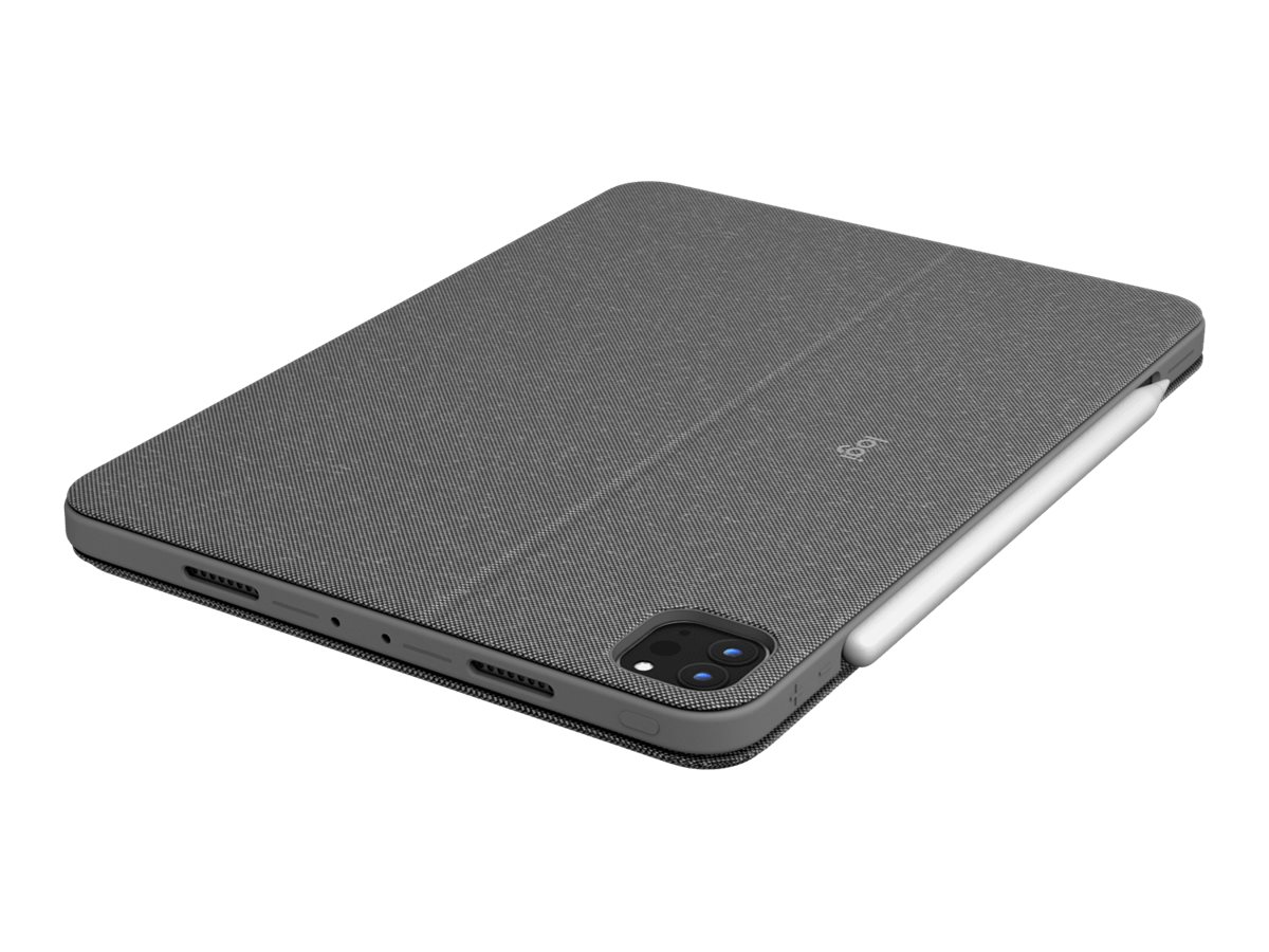 Logitech Combo Touch - Tastatur und Foliohülle - mit Trackpad - hintergrundbeleuchtet - Apple Smart connector - QWERTY - US International - Oxford Gray - für Apple 11-inch iPad Pro (1. Generation 2. Generation 3. Generation)