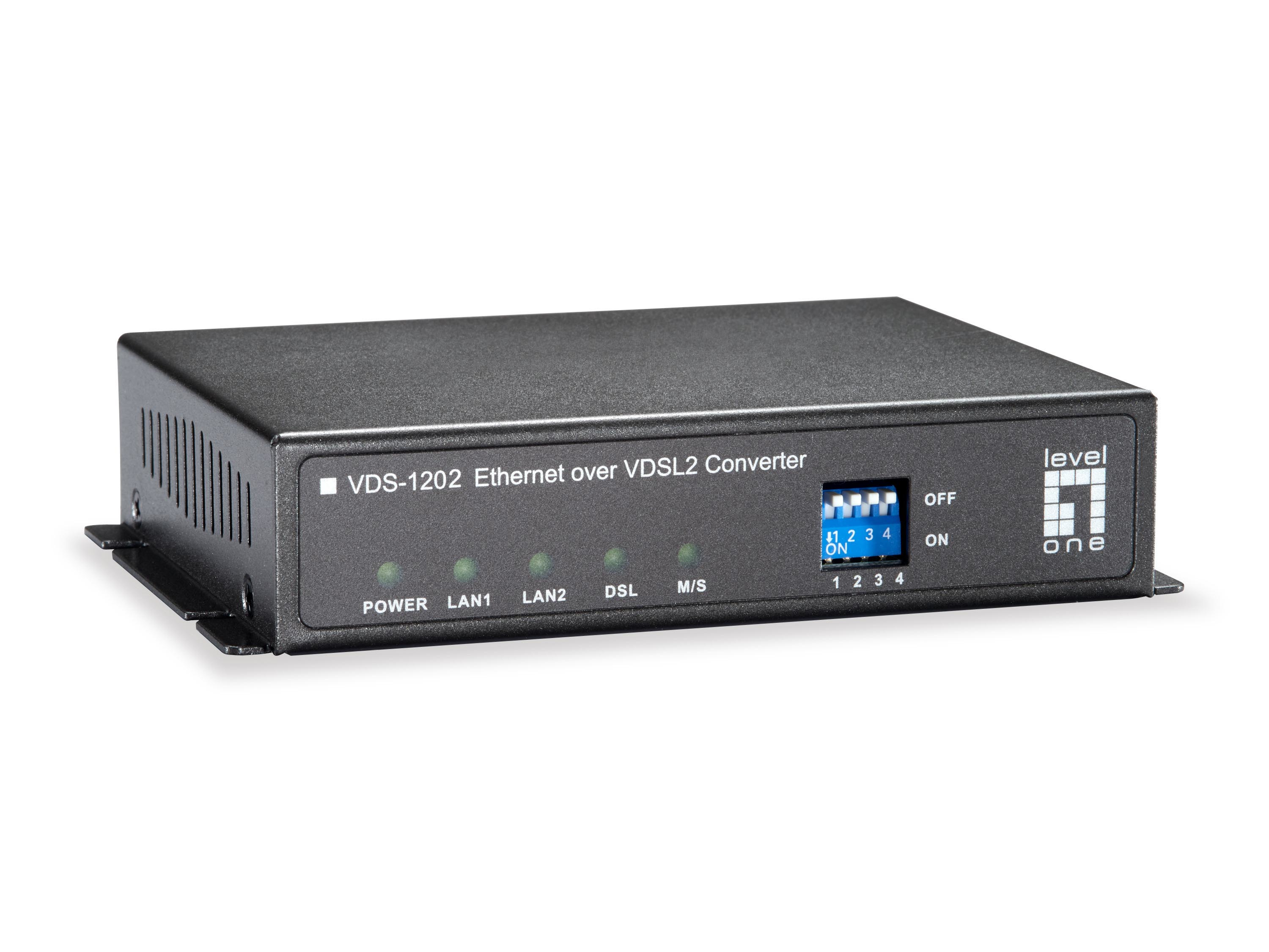 LevelOne VDS-1202 - Kurzstreckenmodem - 100Mb LAN, Ethernet over VDSL, Ansicht 2