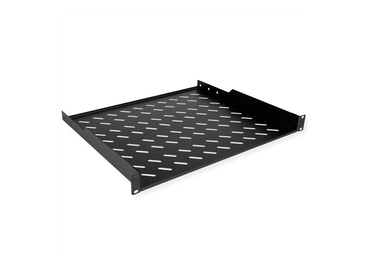 ROLINE 19 Zoll Fachboden 1 HE 400 T 15kg Tragkraft schwarz, Ansicht 2