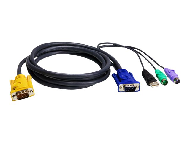 ATEN 2L-5302UP - Tastatur- / Video- / Maus- (KVM-) Kabel - USB, PS/2, HD-15 (VGA) (M) zu 18-polig SPHD (M) - 1.8 m