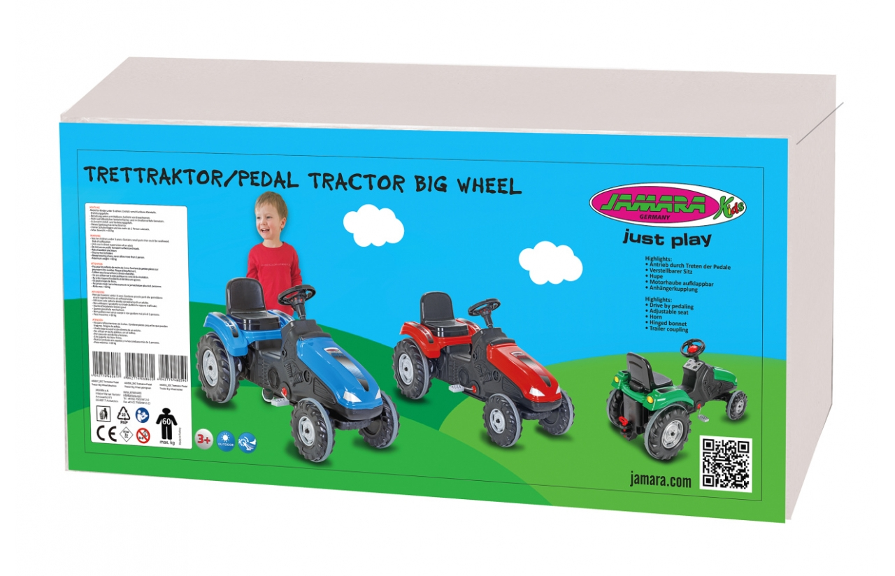 JAMARA Trettraktor Big Wheel blau - 3 Jahr(e) - 4 Rad/Räder - Schwarz - Blau, Ansicht 3