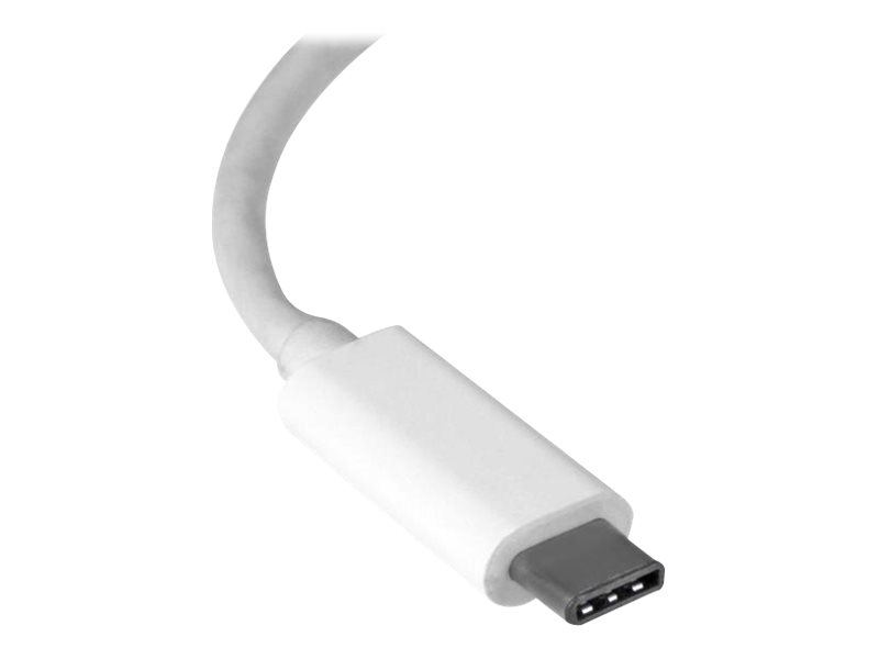 StarTech.com USB-C auf Gigabit Adapter - Thunderbolt 3 kompatibel - Weiß - Unterstützung für Macbook, Windows, Chrome OS - Netzwerkadapter - USB-C
