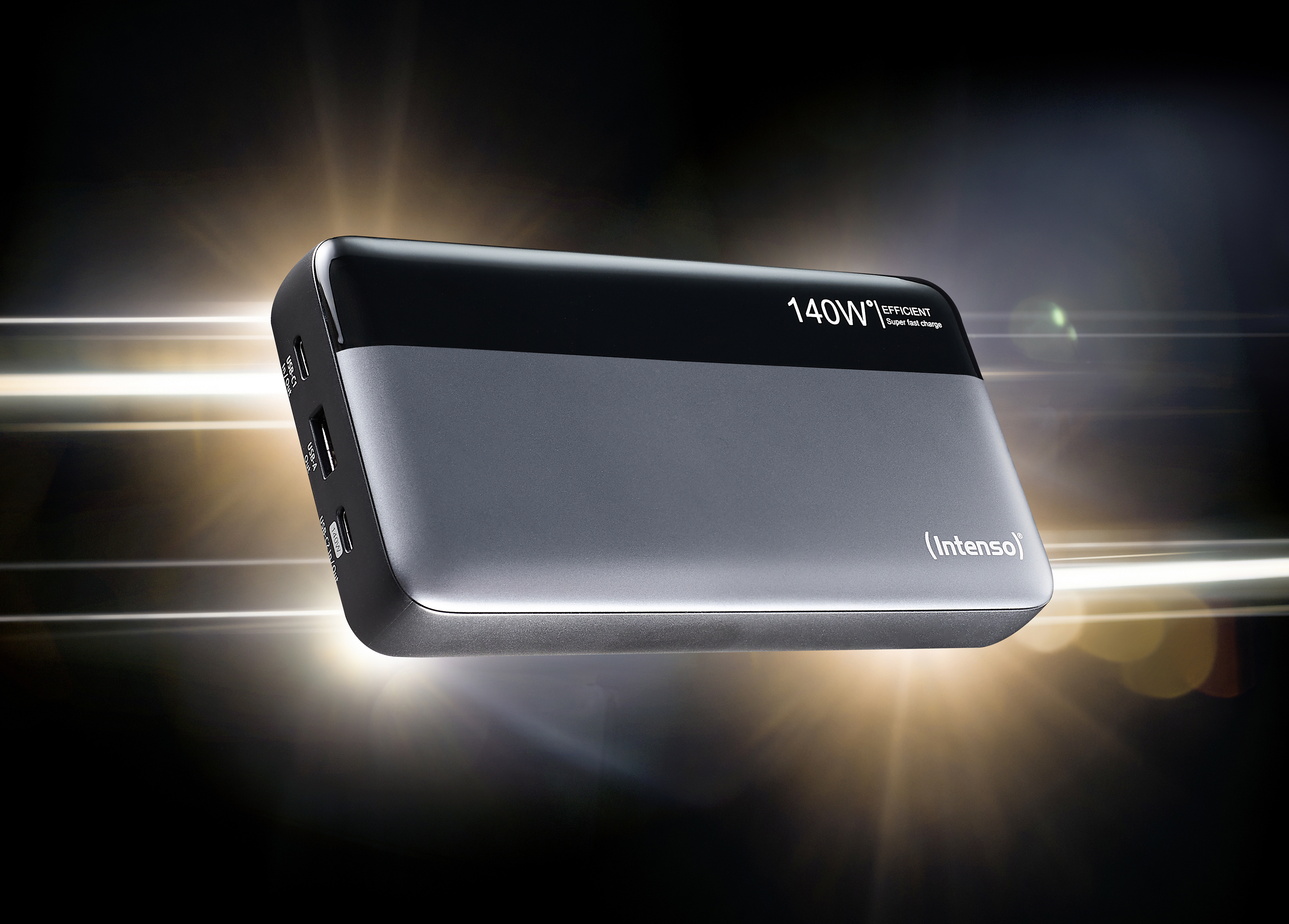 Intenso Power Bank HE 25000 mAh Grau-Schwarz USB C/C - Batterie - 25.000 mAh, Ansicht 3