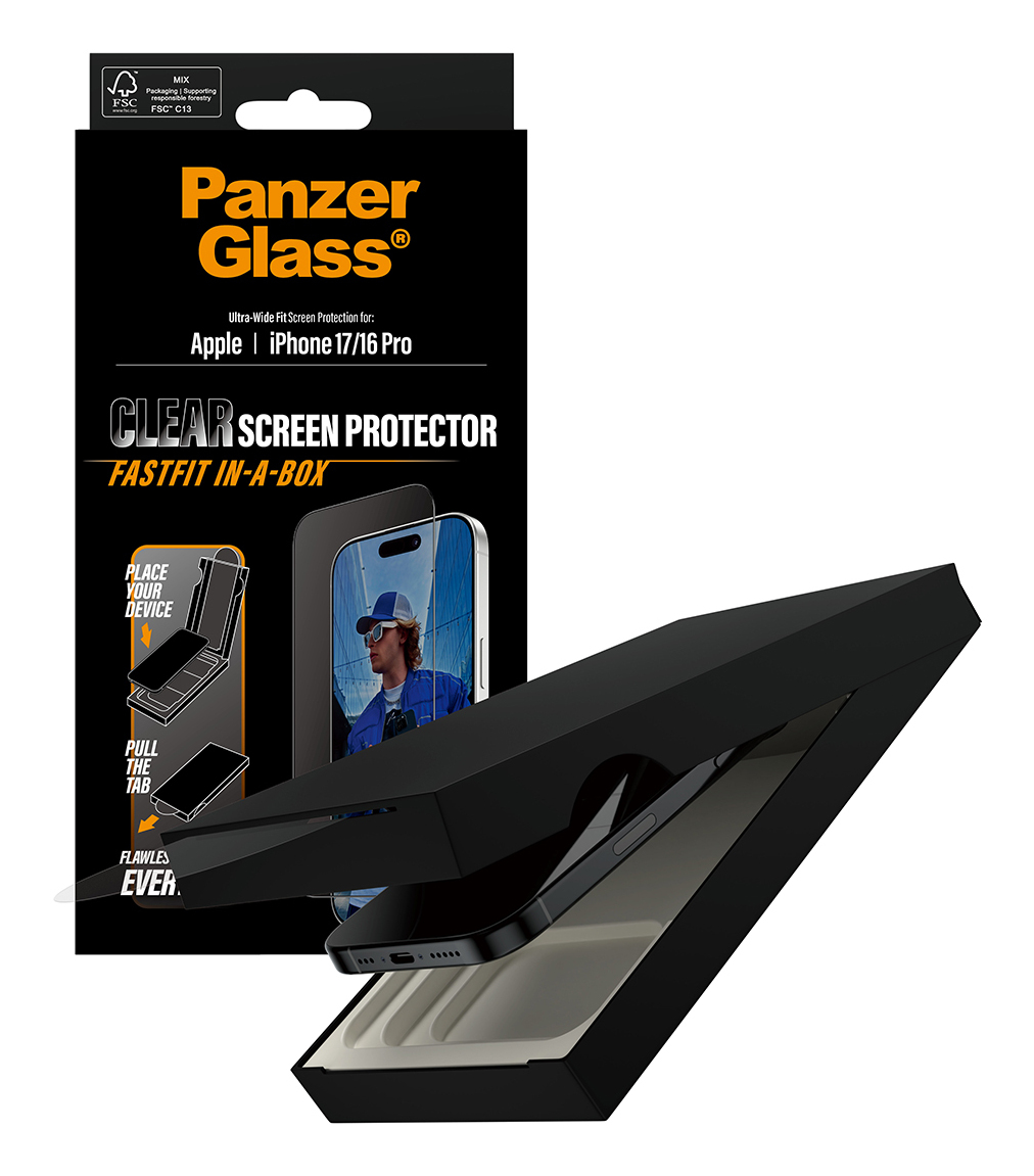 PanzerGlass Bildschirmschutz für Handy - ultra-wide fit with FASTFIT IN-A-BOX, Ansicht 4