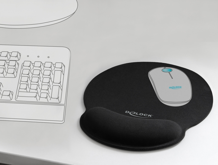 Delock Ergonomic - Mauspad - Schwarz, Ansicht 4
