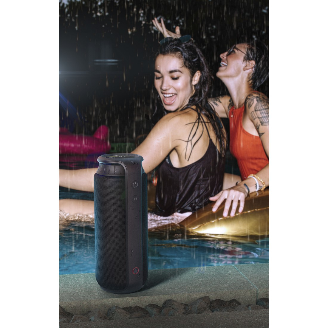 Hama Bluetooth®-Lautsprecher Pipe 2.0, spritzwassergeschützt, 24 W, Schwarz