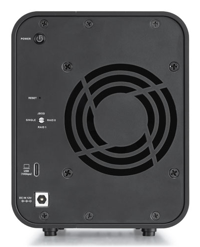 TerraMaster DAS 2-BAY USB3.2 RAID - D2-320 0/1/JBOD/Single - DAS - 10.000 Mbps, Ansicht 4