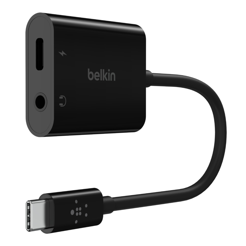 Belkin RockStar - USB-C zu Kopfhöreranschluss / Ladeadapter - 24 pin USB-C männlich zu Mini-Stecker, 24 pin USB-C, Ansicht 2