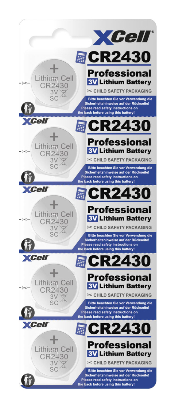 XCell Batterie Knopfzelle CR2430 - Batterie - CR2430, Ansicht 2