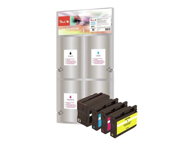 Peach Spar Pack - 4er-Pack - XL-Kapazität - Schwarz Gelb Cyan Magenta - kompatibel - Tintenpatrone (Alternative zu: HP 932XL HP 933XL)