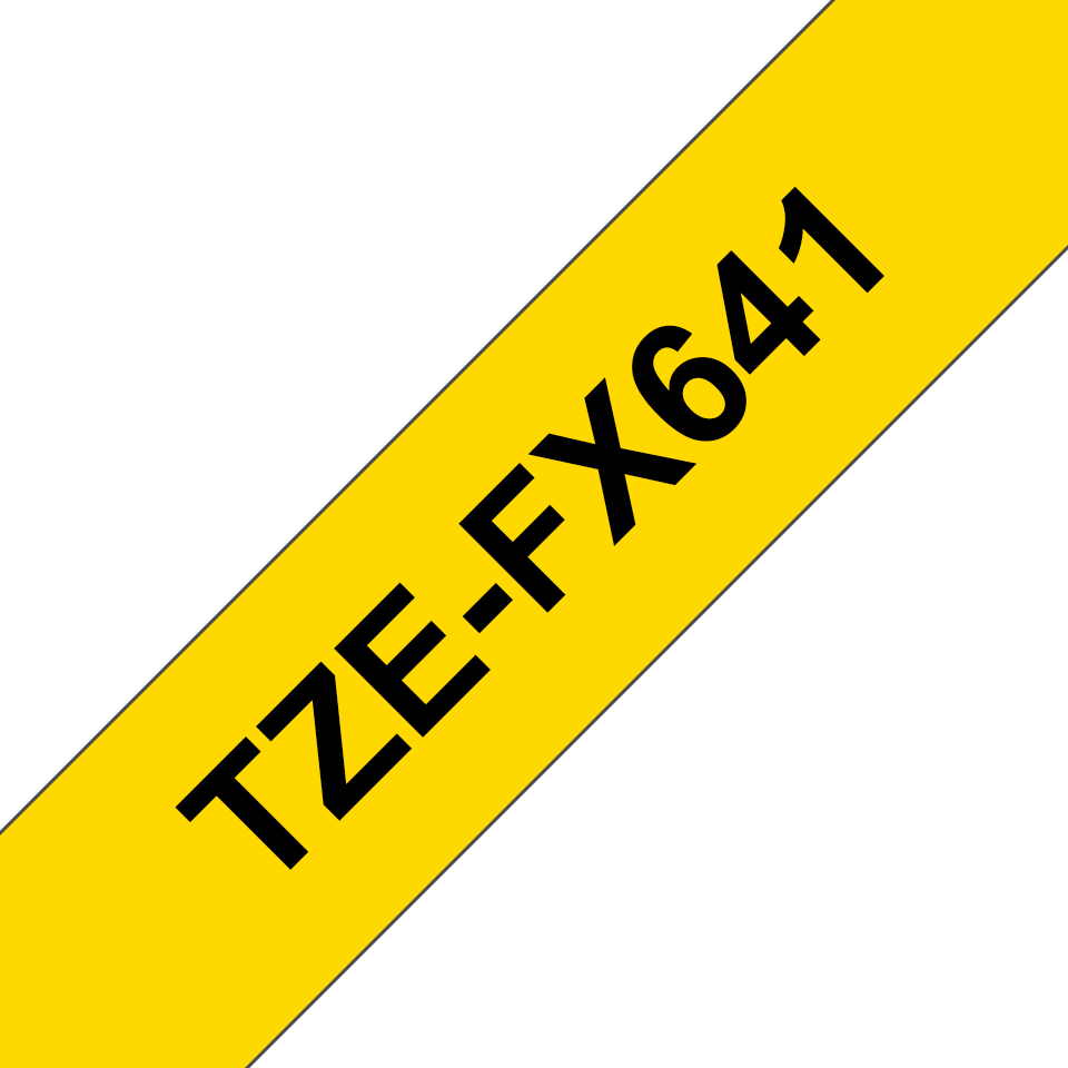 Brother TZe-FX641 - Schwarz auf Gelb - Rolle (1,8 cm x 8 m), Ansicht 2