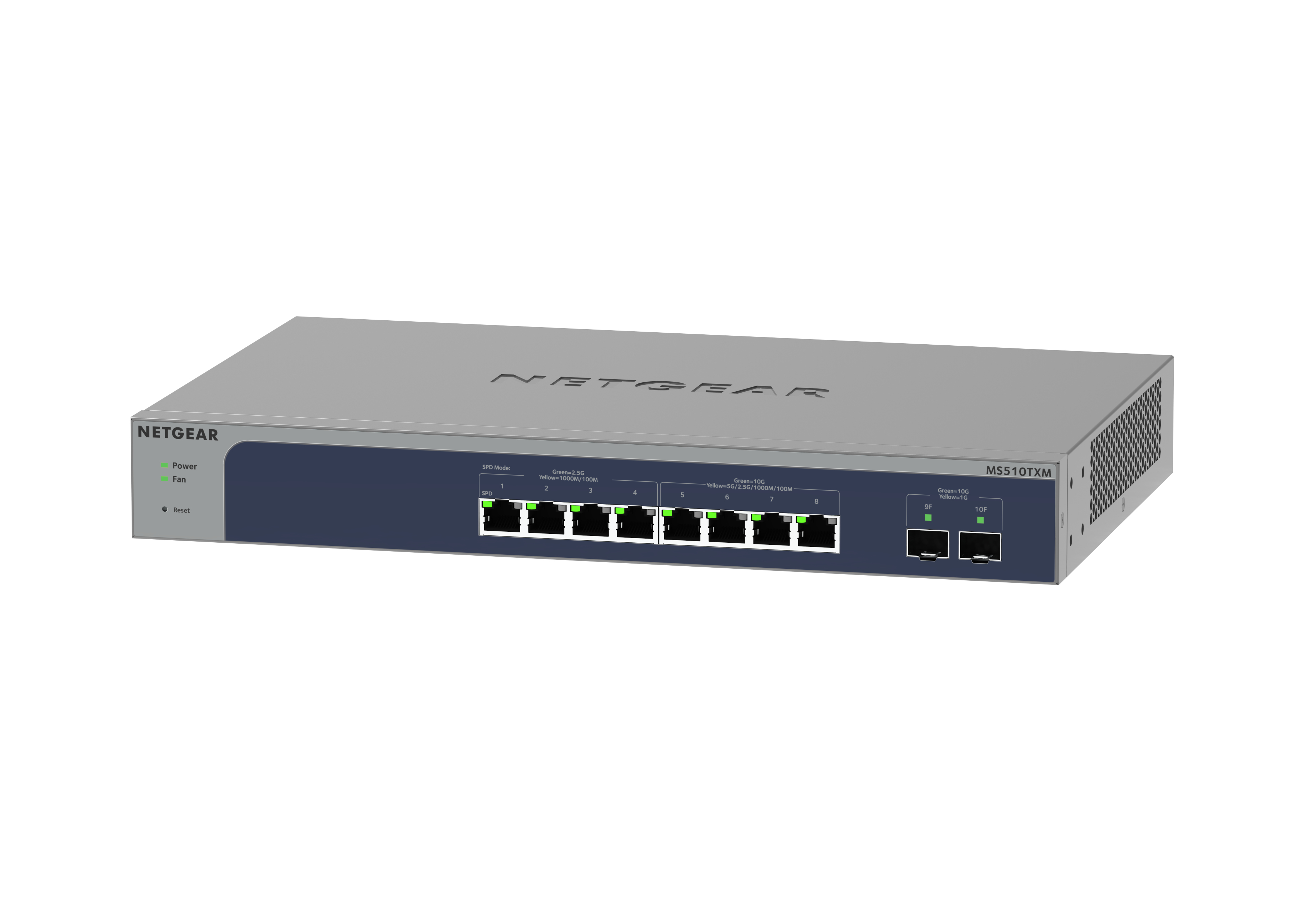 Netgear Smart MS510TXM - Switch - L3 Lite - Smart - 4 x 100/1000/2.5G + 4 x 1/2.5/5/10GBase-T + 2 x 10 Gigabit SFP+, Ansicht 4