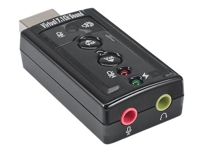 InLine 33051C USB Audio Soundkarte mit virtuellem 7.1 Surround Sound