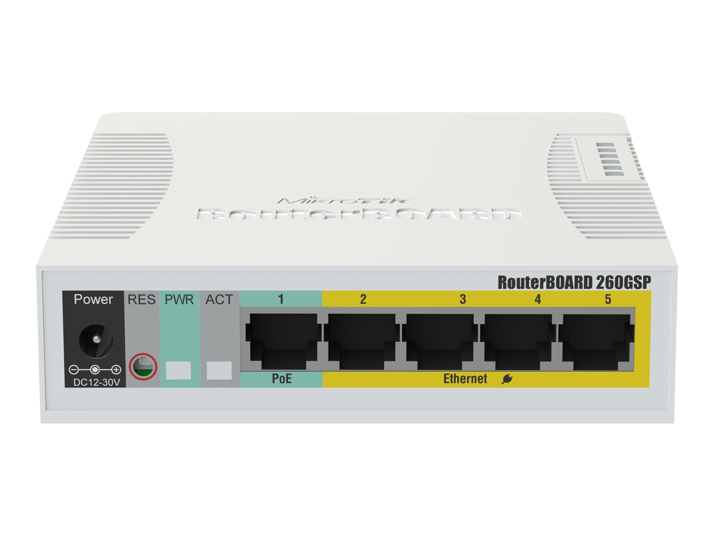 MikroTik RouterBOARD RB260GSP - Switch - managed - 5 x 10/100/1000 (4 PoE), Ansicht 2