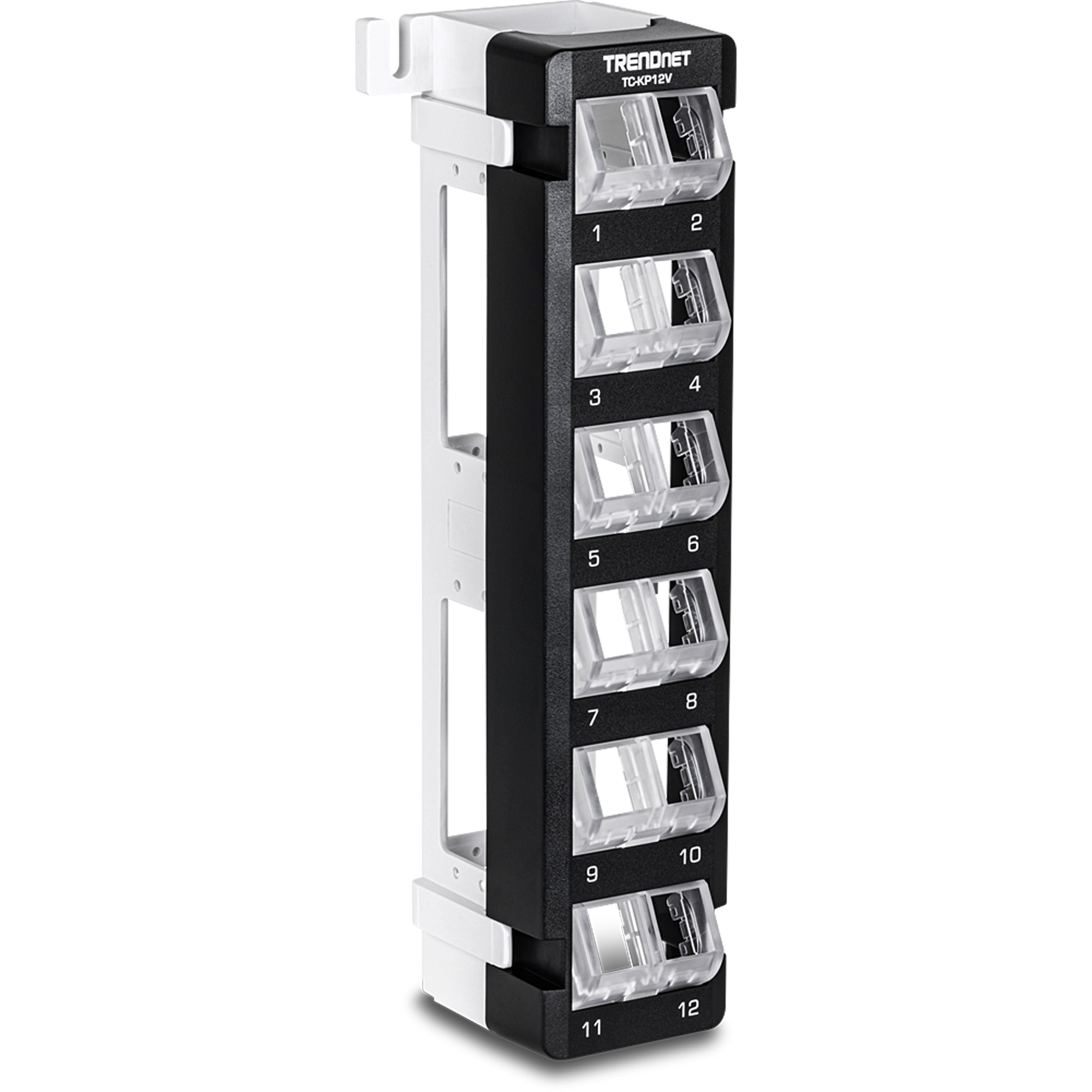 TRENDnet TC-KP12V Keystone Patch Panel 12-Port Blank Angled Wall Mount - Patch-Panel, Ansicht 2
