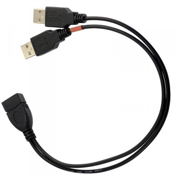 ALLNET 133298 2 x USB A USB A Schwarz USB Kabel, Ansicht 2